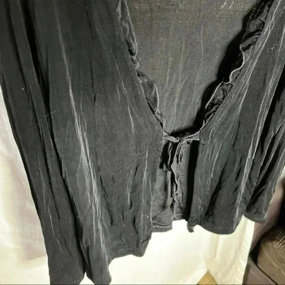 Chicos black cardigan Longsleeve black sheer - Picture 2 of 6